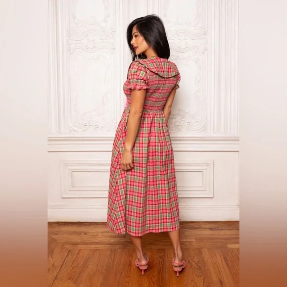 Ivy City Co Rosewood Tartan Alice Holiday Dress - Picture 2 of 5